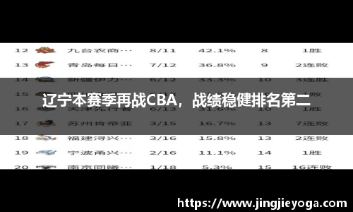 辽宁本赛季再战CBA，战绩稳健排名第二