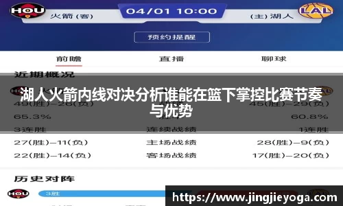 湖人火箭内线对决分析谁能在篮下掌控比赛节奏与优势